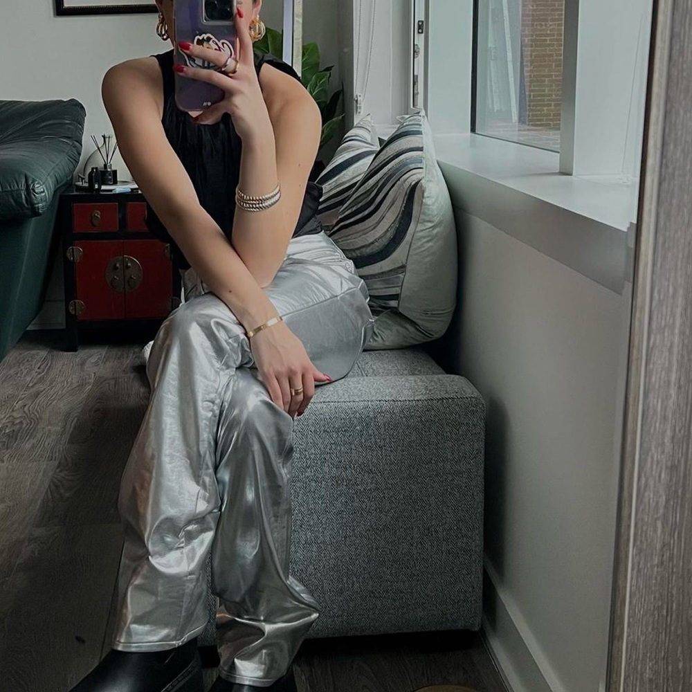 Good American Metallic Pant